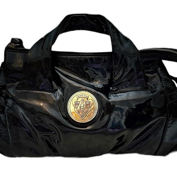 Gucci Handbags - Gucci Black Patent Leather Bag!